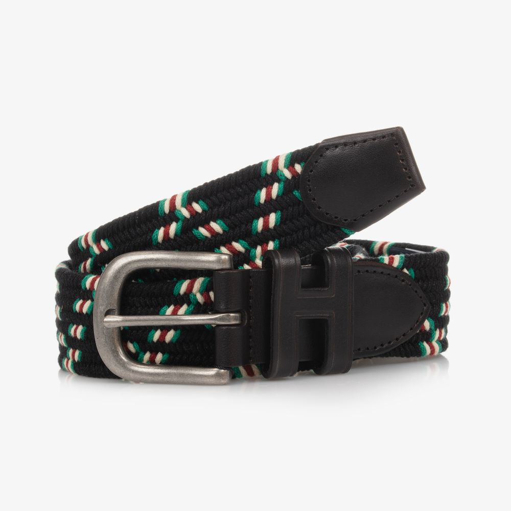 Hackett London - Boys Dark Blue Woven Belt | Childrensalon