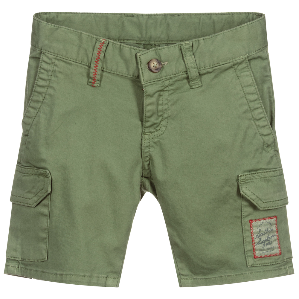 Hackett London - Boys Green Cargo Shorts | Childrensalon