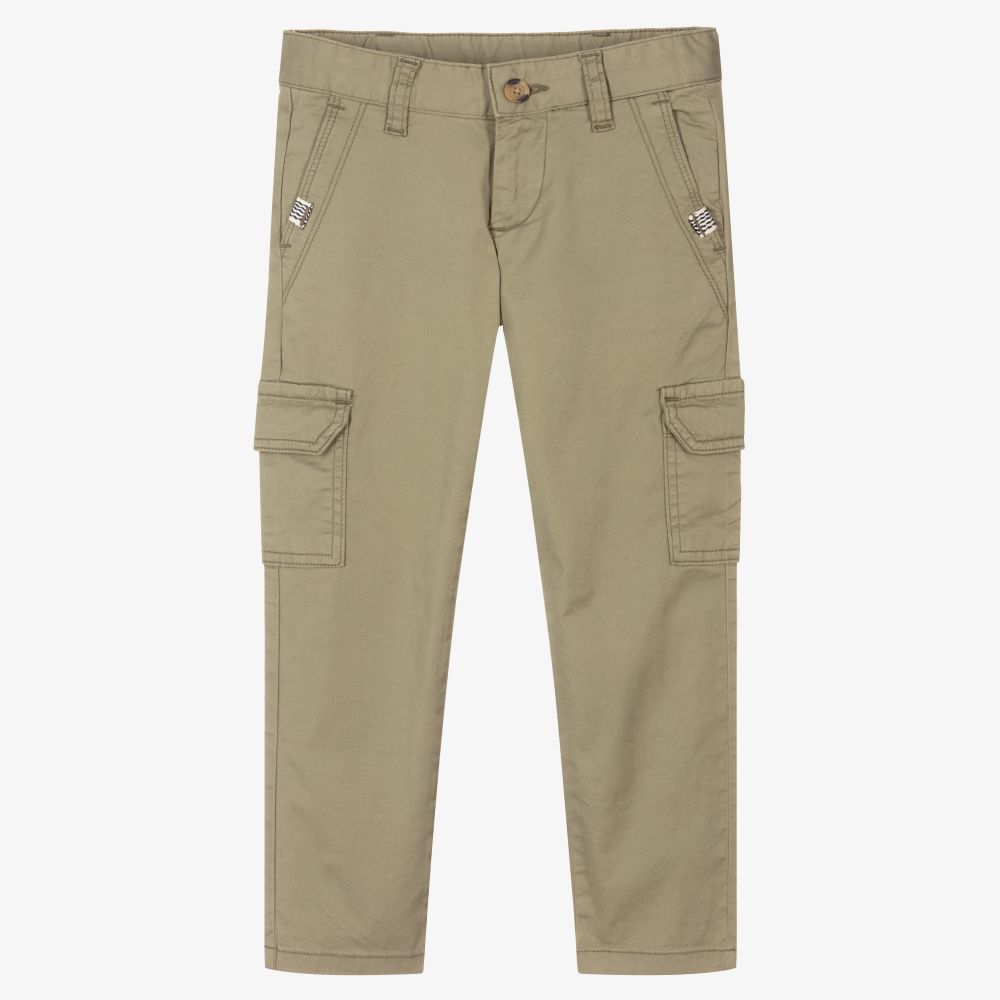 Hackett London - Boys Green Cargo Trousers | Childrensalon