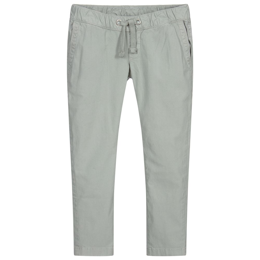 Hackett London-Boys Grey Cotton Trousers | Childrensalon Outlet