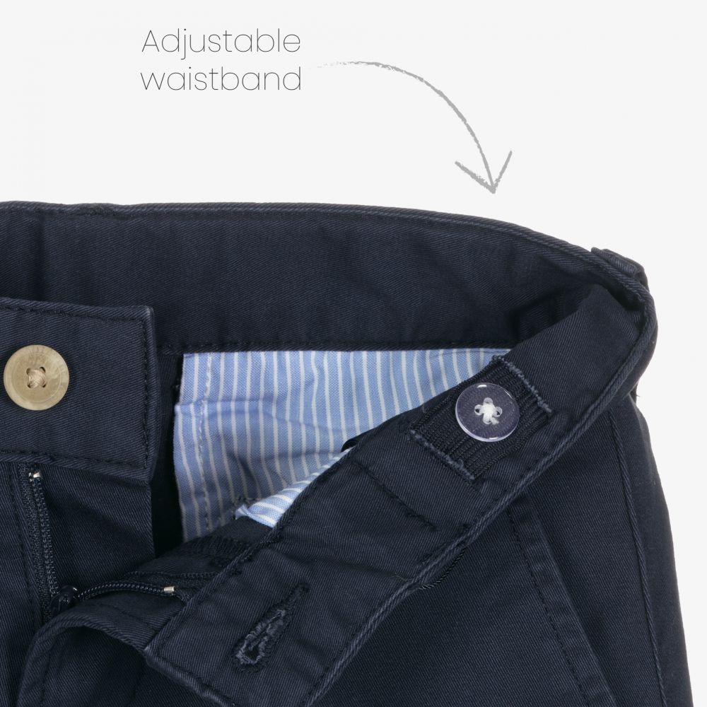 Hackett London-Boys Navy Blue Chino Shorts | Childrensalon Outlet