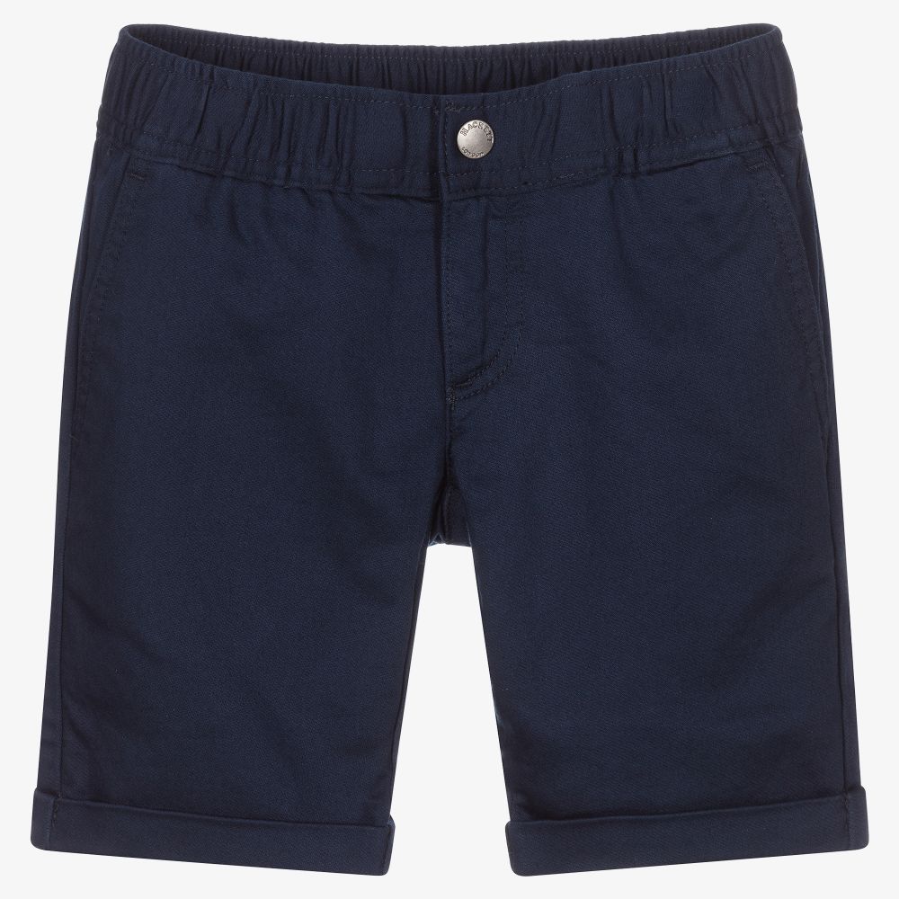 Hackett London - Boys Navy Blue Cotton Shorts  | Childrensalon