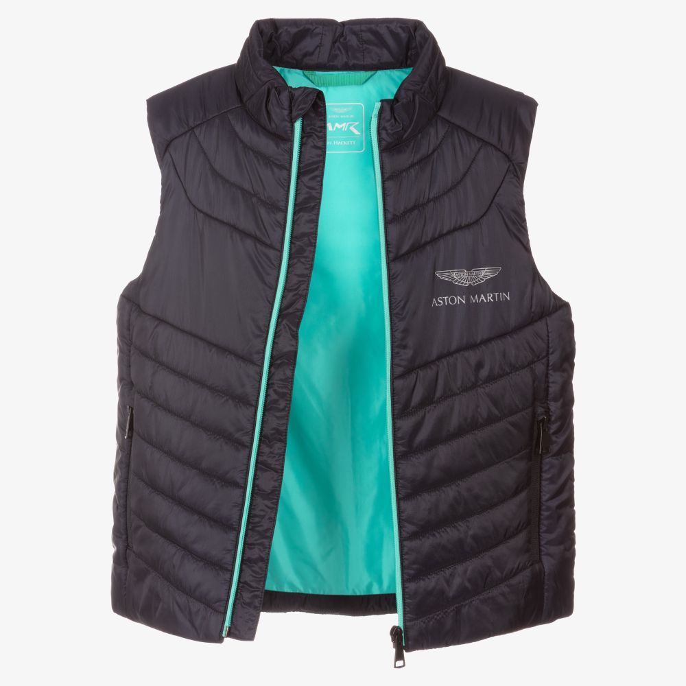 Hackett Aston Martin Racing Doudoune sans manches bleue Gar on