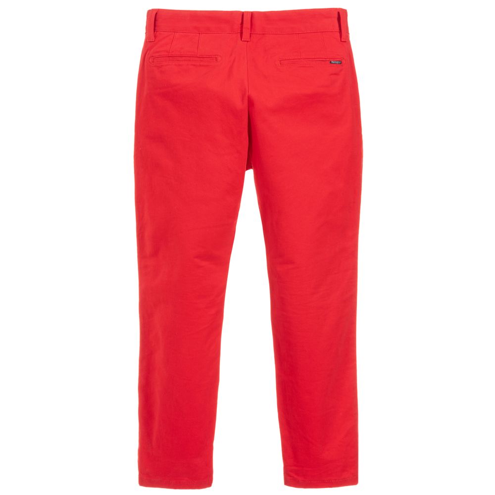 Hackett London - Boys Red Chino Trousers | Childrensalon Outlet