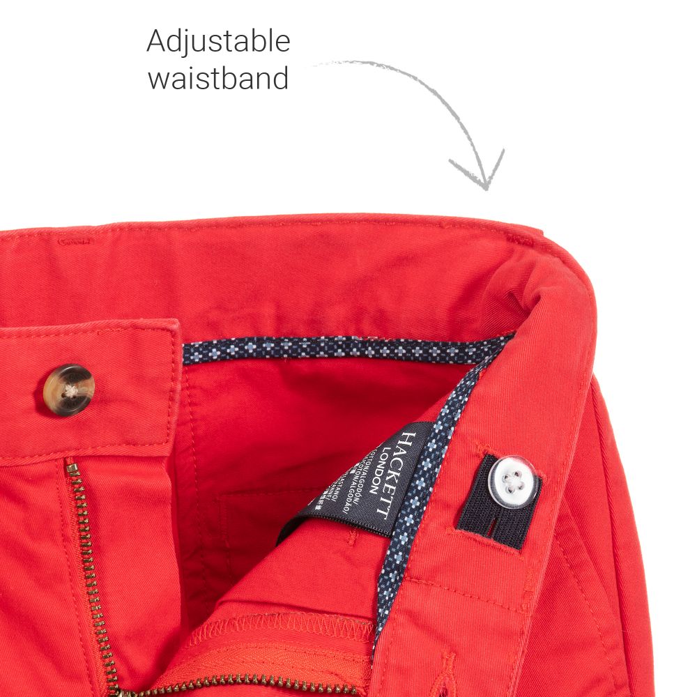 Hackett London Boys Red Chino Trousers Childrensalon Outlet