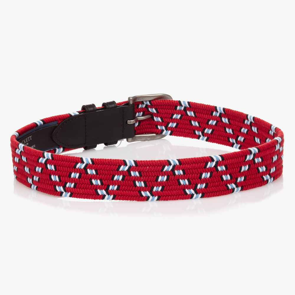 Hackett London-Boys Red Woven Belt | Childrensalon Outlet