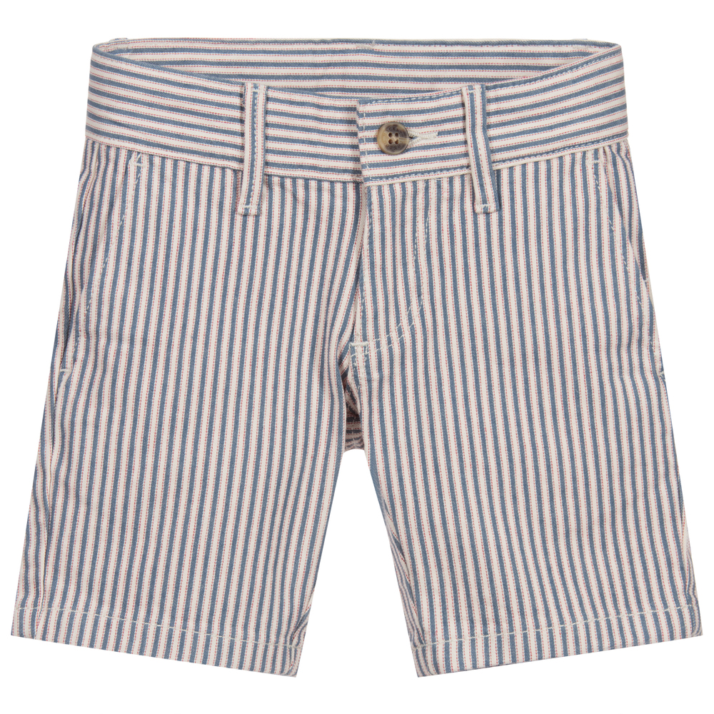 Hackett London - Boys Striped Cotton Shorts | Childrensalon