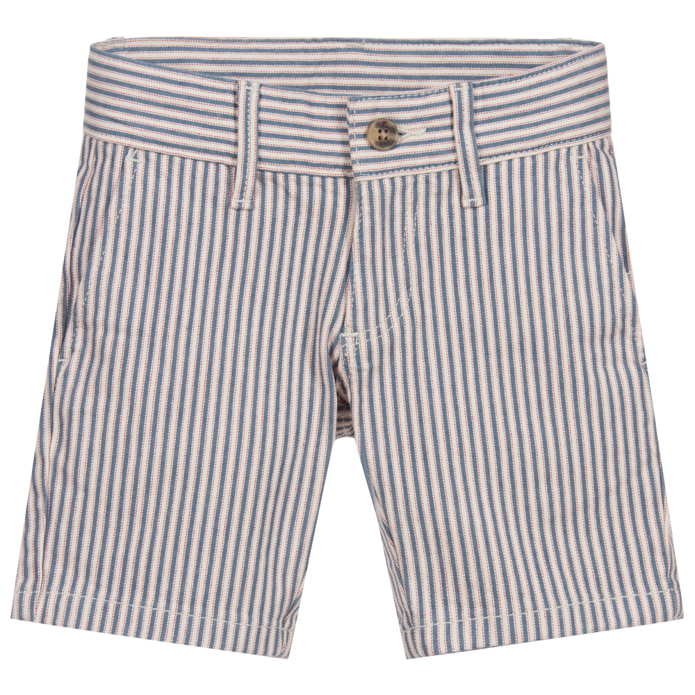 Hackett London Boys Striped Cotton Shorts Childrensalon Outlet