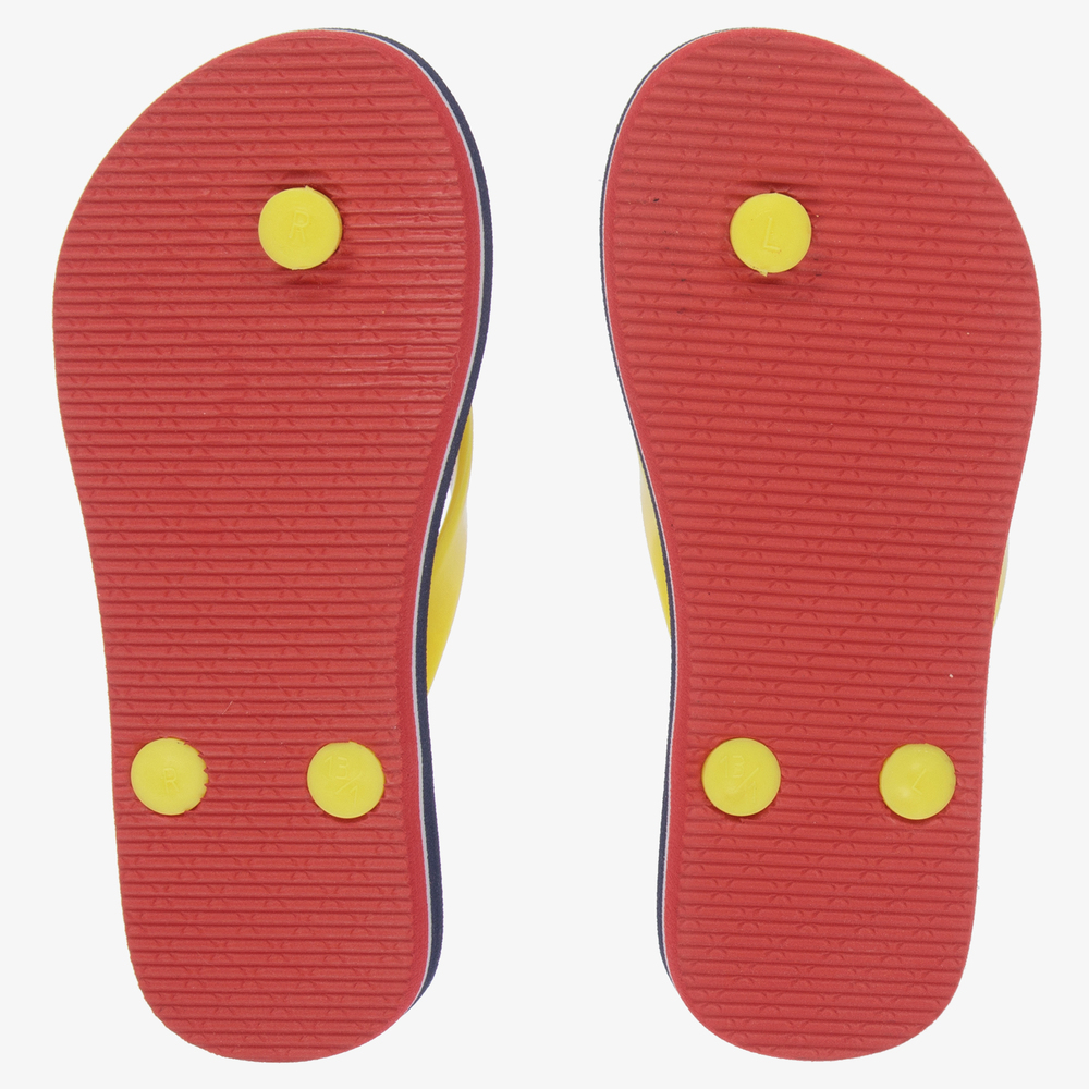 Hackett London-Boys Yellow & Blue Flip-Flops | Childrensalon Outlet