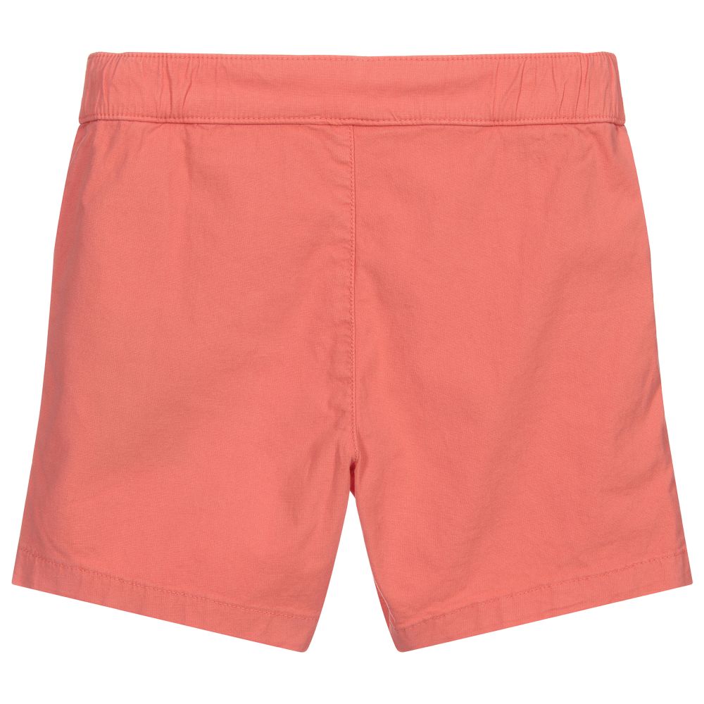 Hackett London-Coral Pink Cotton Shorts  | Childrensalon Outlet