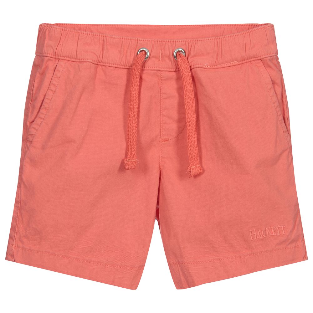 Hackett London - Coral Pink Cotton Shorts  | Childrensalon