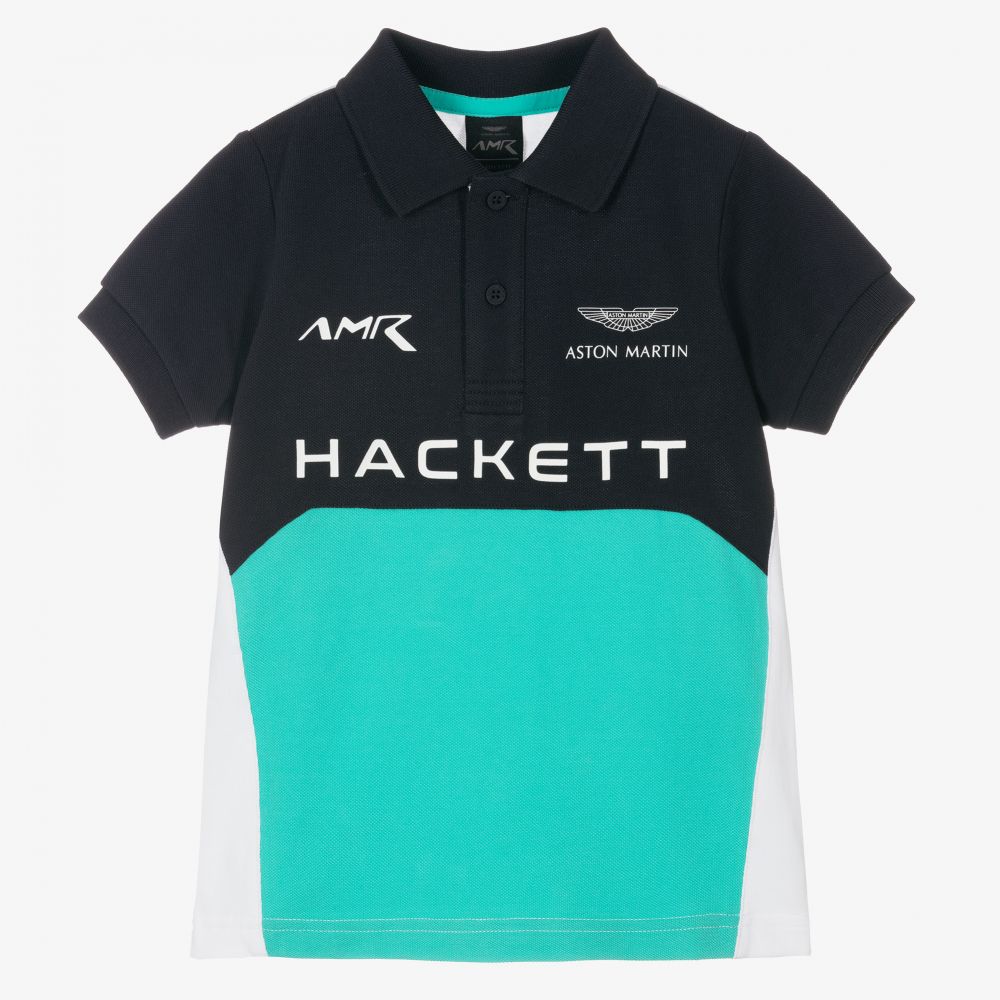Hackett Aston Martin Racing - Cotton Colourblock Polo Shirt | Childrensalon