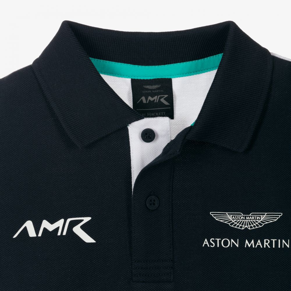Hackett Aston Martin Racing Cotton Colourblock Polo Shirt