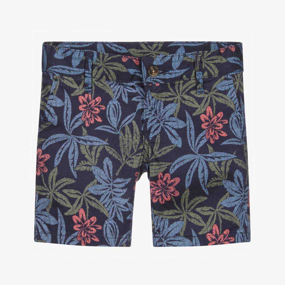 Hackett London-Navy Blue Cotton Shorts | Childrensalon Outlet