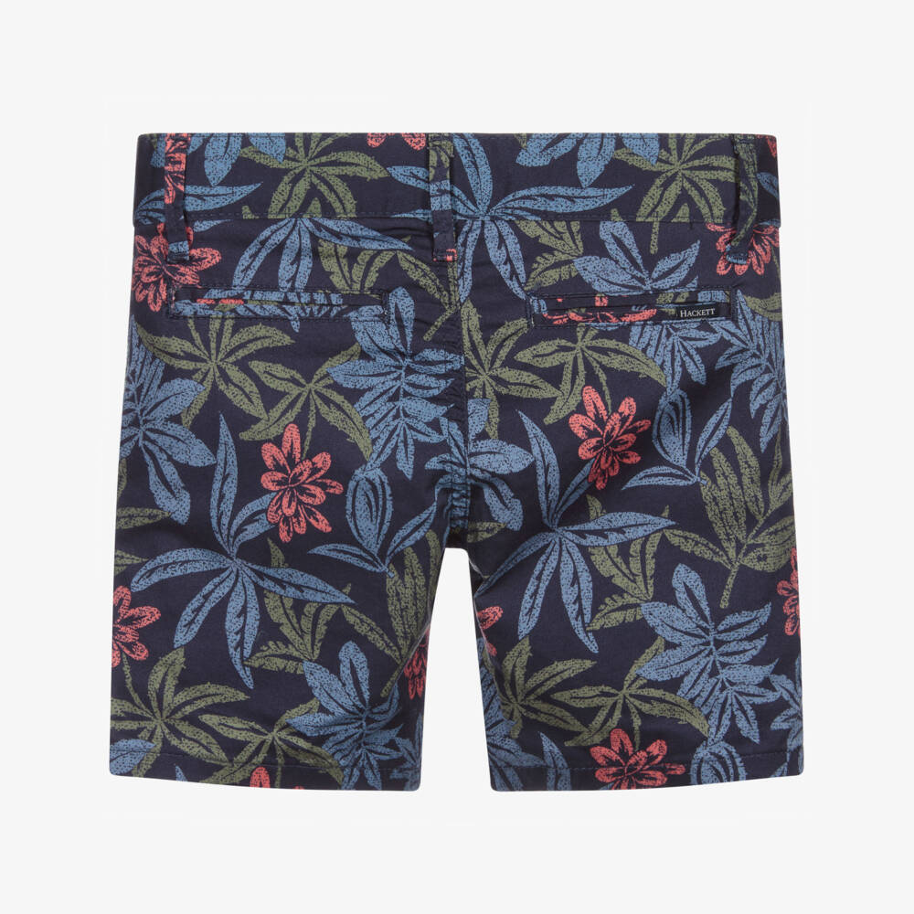 Hackett London-Navy Blue Cotton Shorts | Childrensalon Outlet