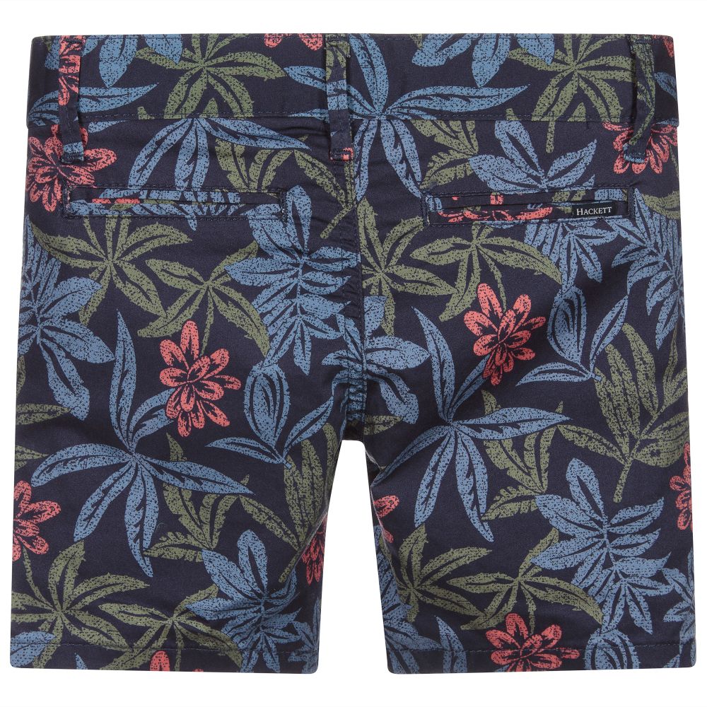 Hackett London-Navy Blue Cotton Shorts | Childrensalon Outlet