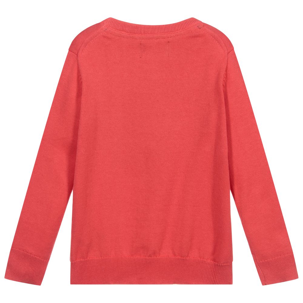 هاكيت London-Red Cotton Logo Sweater | Childrensalon Outlet