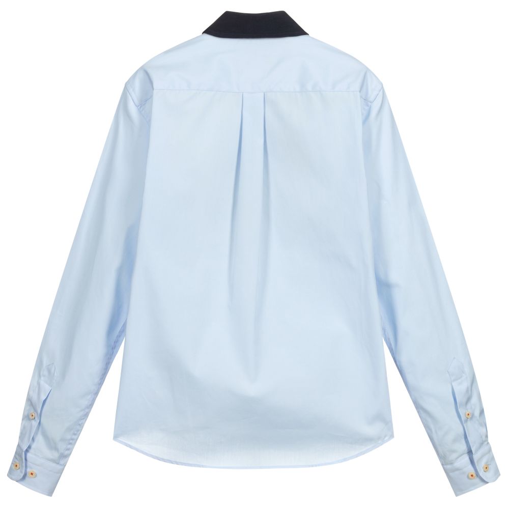 هاكيت London-قميص تينز ولادي قطن بوبلين لون أزرق | Childrensalon Outlet