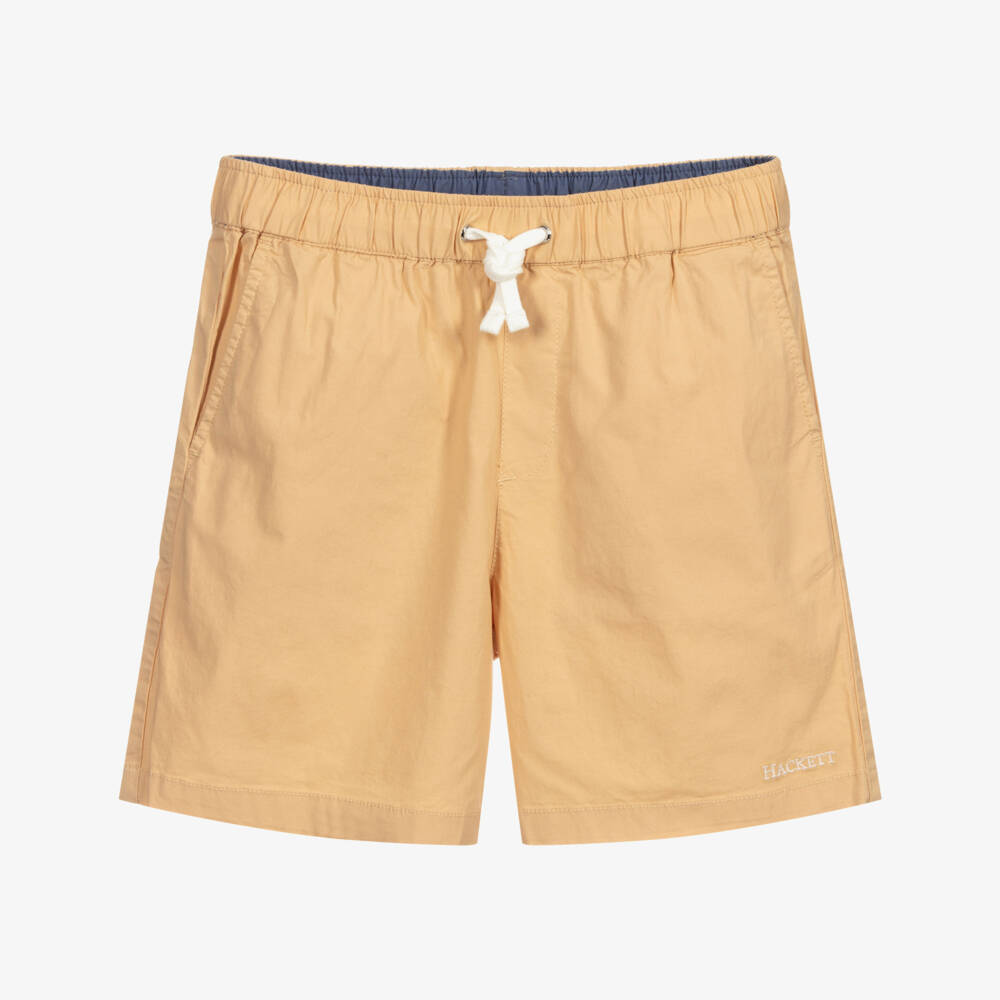 Hackett London-Teen Boys Beige Cotton Shorts | Childrensalon Outlet