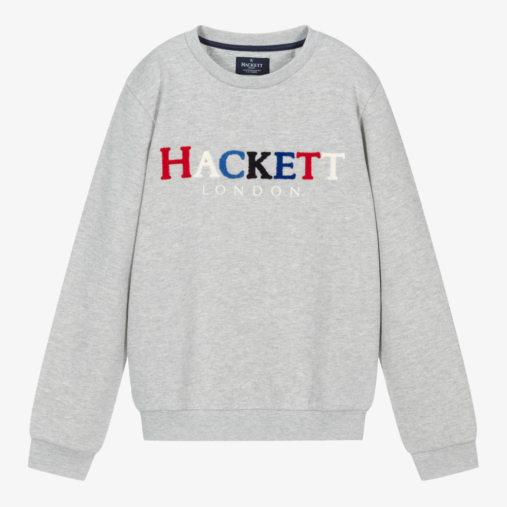 Hackett London - Teen Boys Grey Logo Sweatshirt | Childrensalon