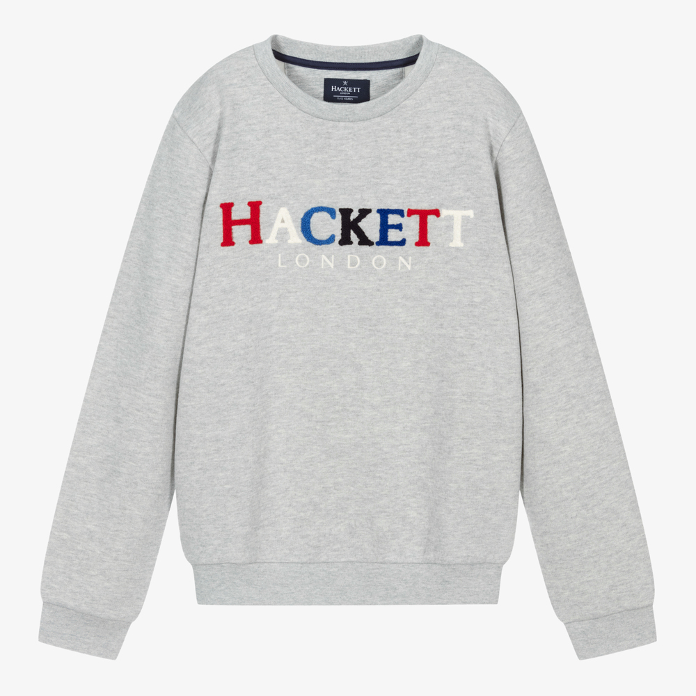 Hackett London - Sweat gris Ado garçon | Childrensalon