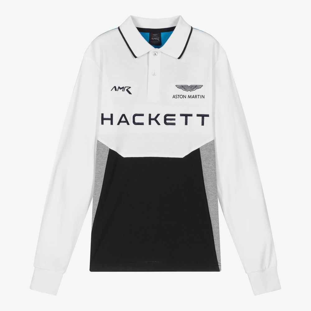 me quejo Extracción Decano Hackett Aston Martin Racing - Teen White & Blue Polo Shirt | Childrensalon  Outlet