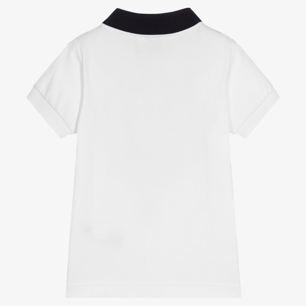 Hackett Aston Martin Racing-White Cotton Logo Polo Shirt | Childrensalon Outlet