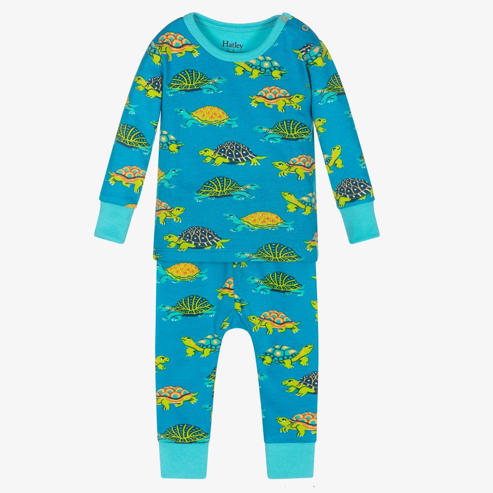 Hatley - Baby Boys Blue Cotton Pyjamas  | Childrensalon