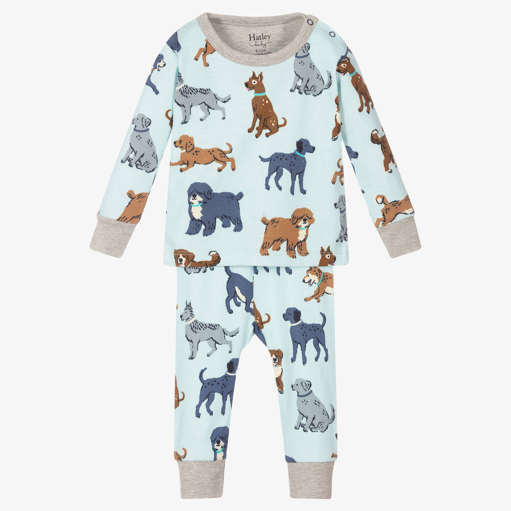 Hatley - Blauer Baumwoll-Schlafanzug (Baby J) | Childrensalon