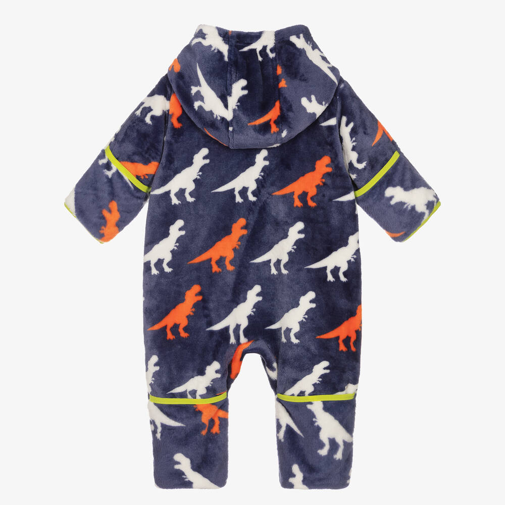 Hatley-Baby Boys Navy Blue Dinosaur Pramsuit | Childrensalon Outlet
