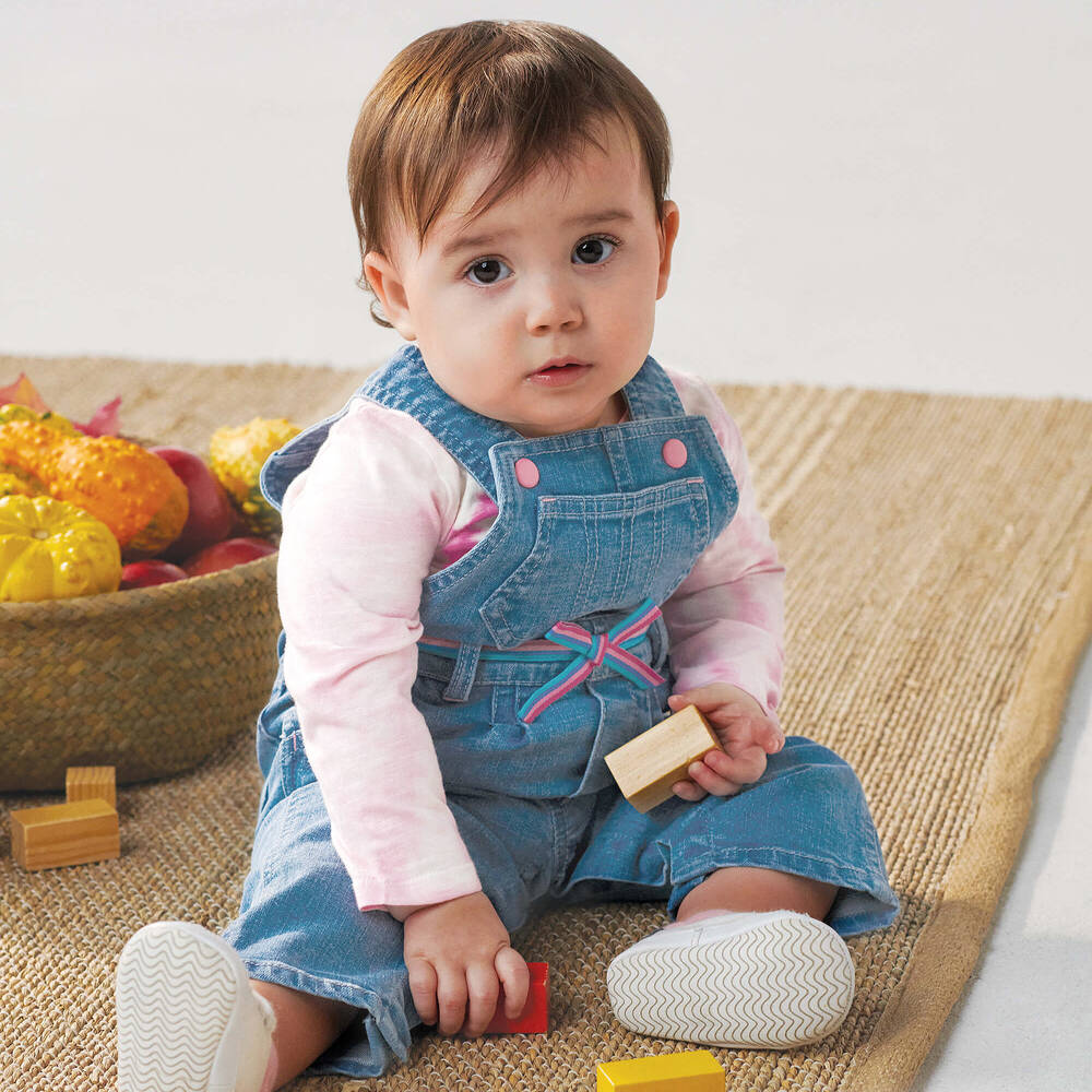 Hatley - Baby Girls Denim Dungarees