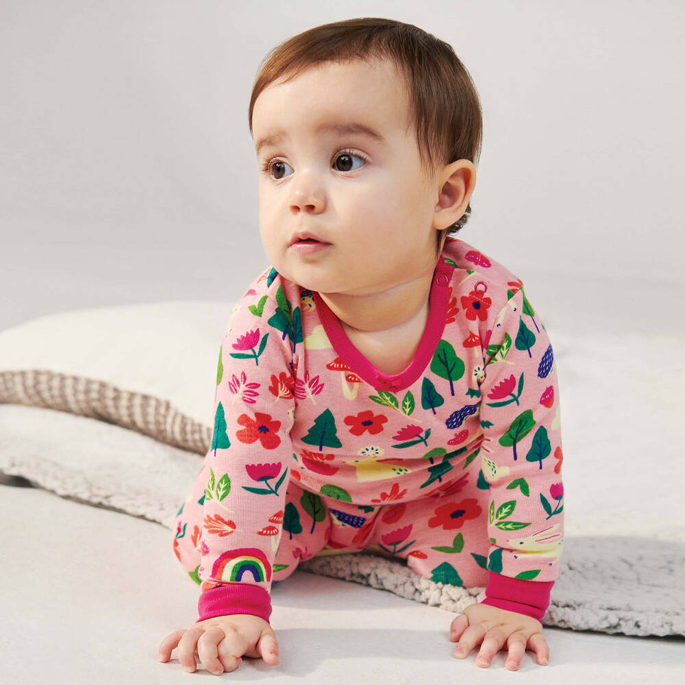 Hatley Baby Girls Pink Cotton Pyjamas Childrensalon Outlet