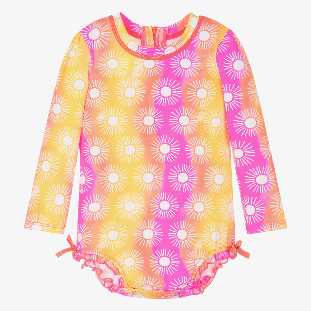 Hatley-Baby Girls Pink Sun Swimsuit (UPF50+) | Childrensalon Outlet