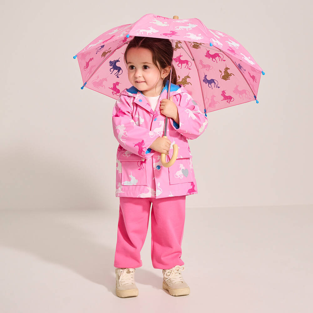 HOT Pink Raincoat Hatley Girls Raincoat Hatley Baby Girls