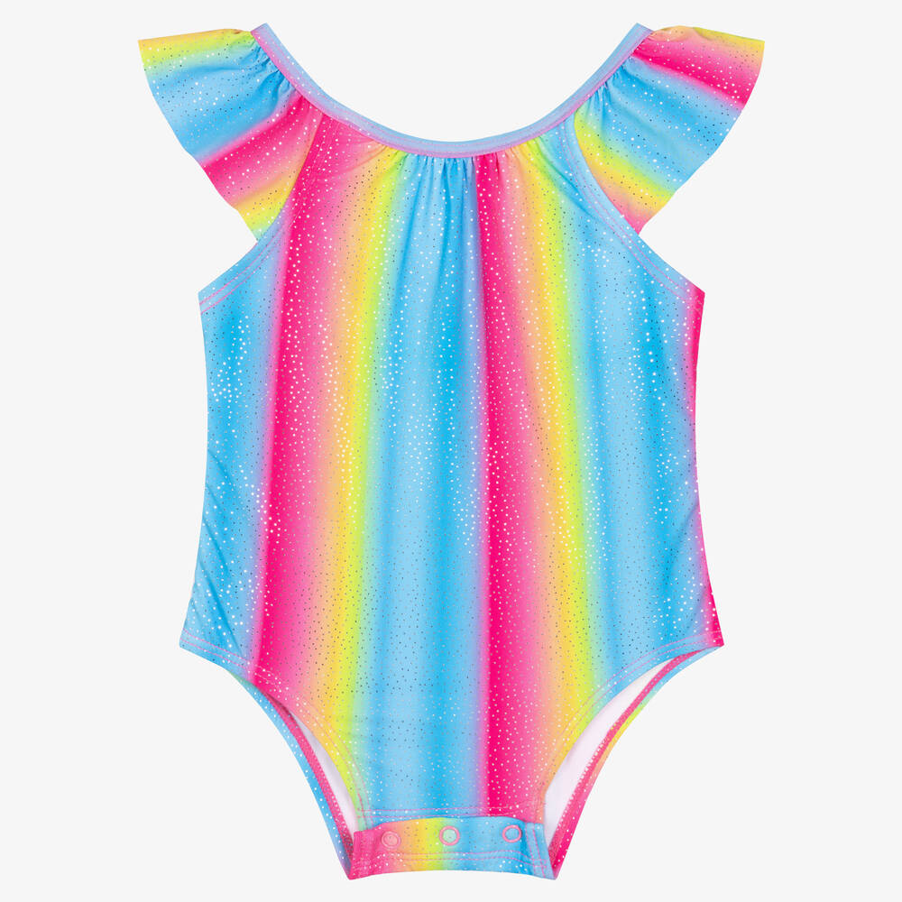 Hatley - مايّو بطبعة ألوان قوس قزح للمولودات (UPF50+) | Childrensalon