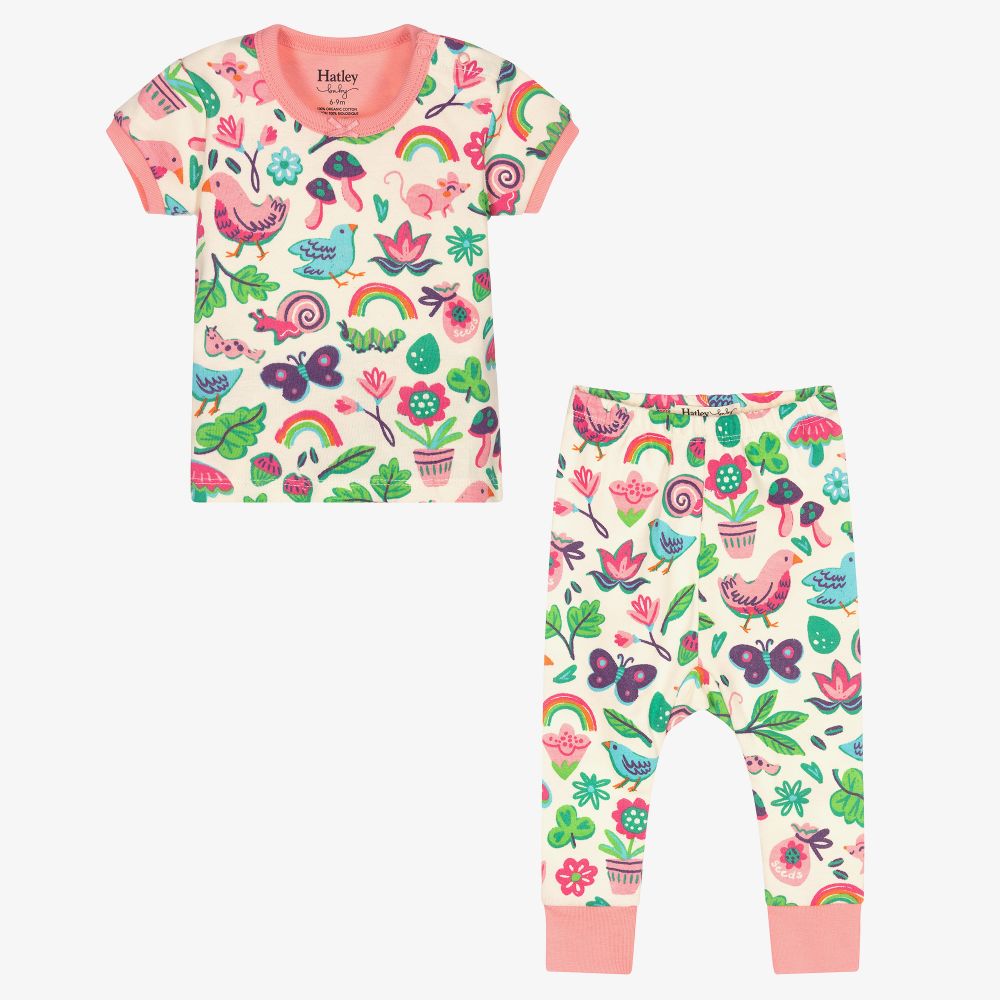 Hatley Baby Girls White Pyjamas Childrensalon Outlet