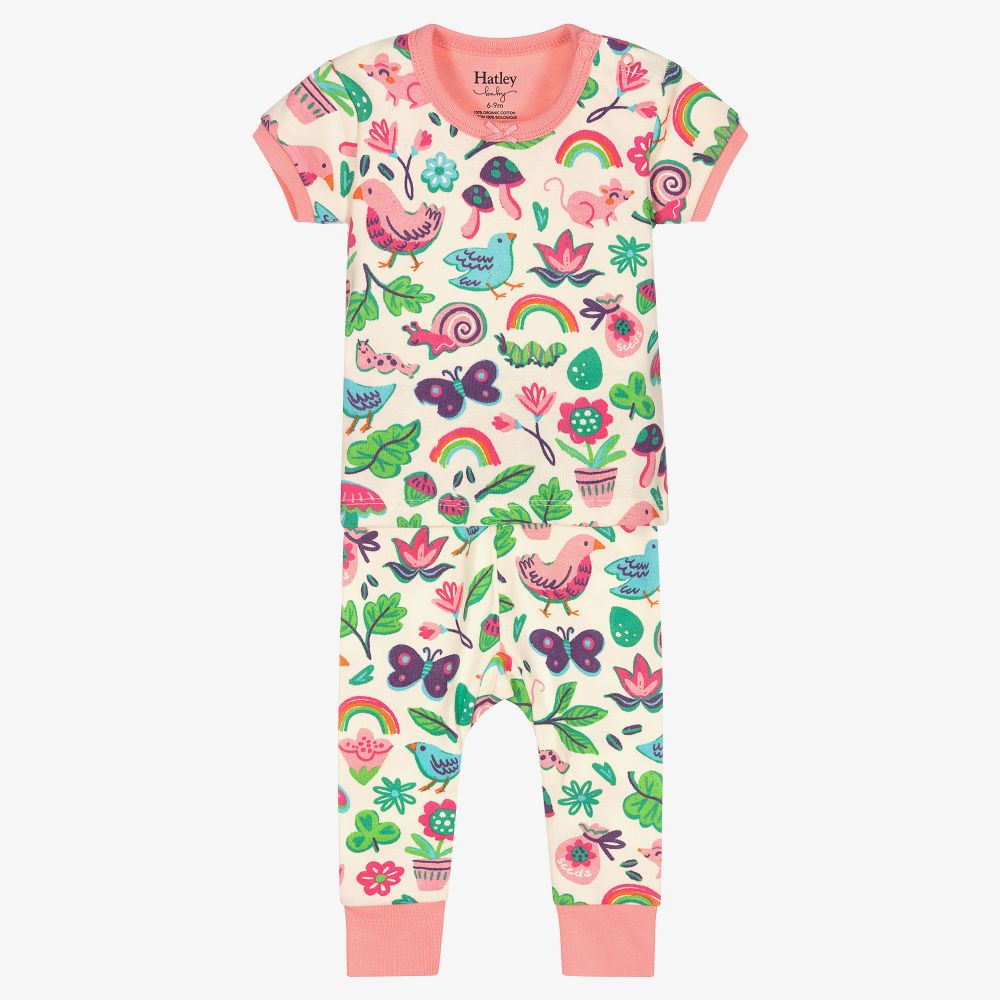 Hatley - Baby Girls White Pyjamas  | Childrensalon