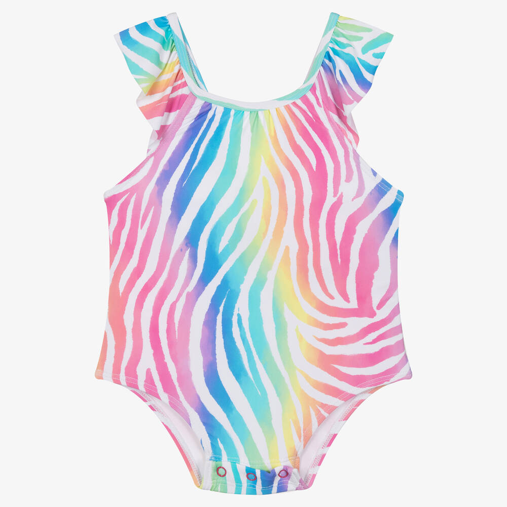 Hatley - Baby Girls Zebra Swimsuit (UPF50+) | Childrensalon