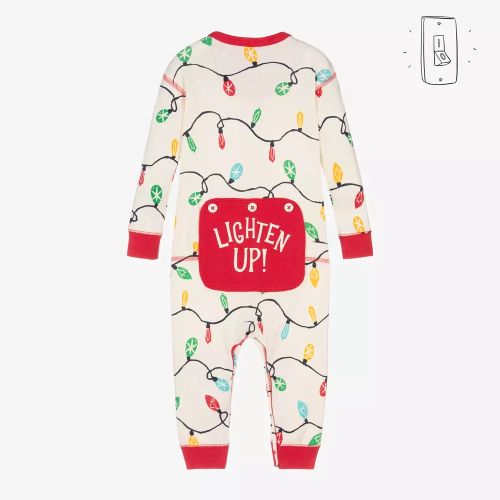 هاتلي-أوفرول وانزي بيجاما قطن لون عاجي للأطفال | Childrensalon Outlet