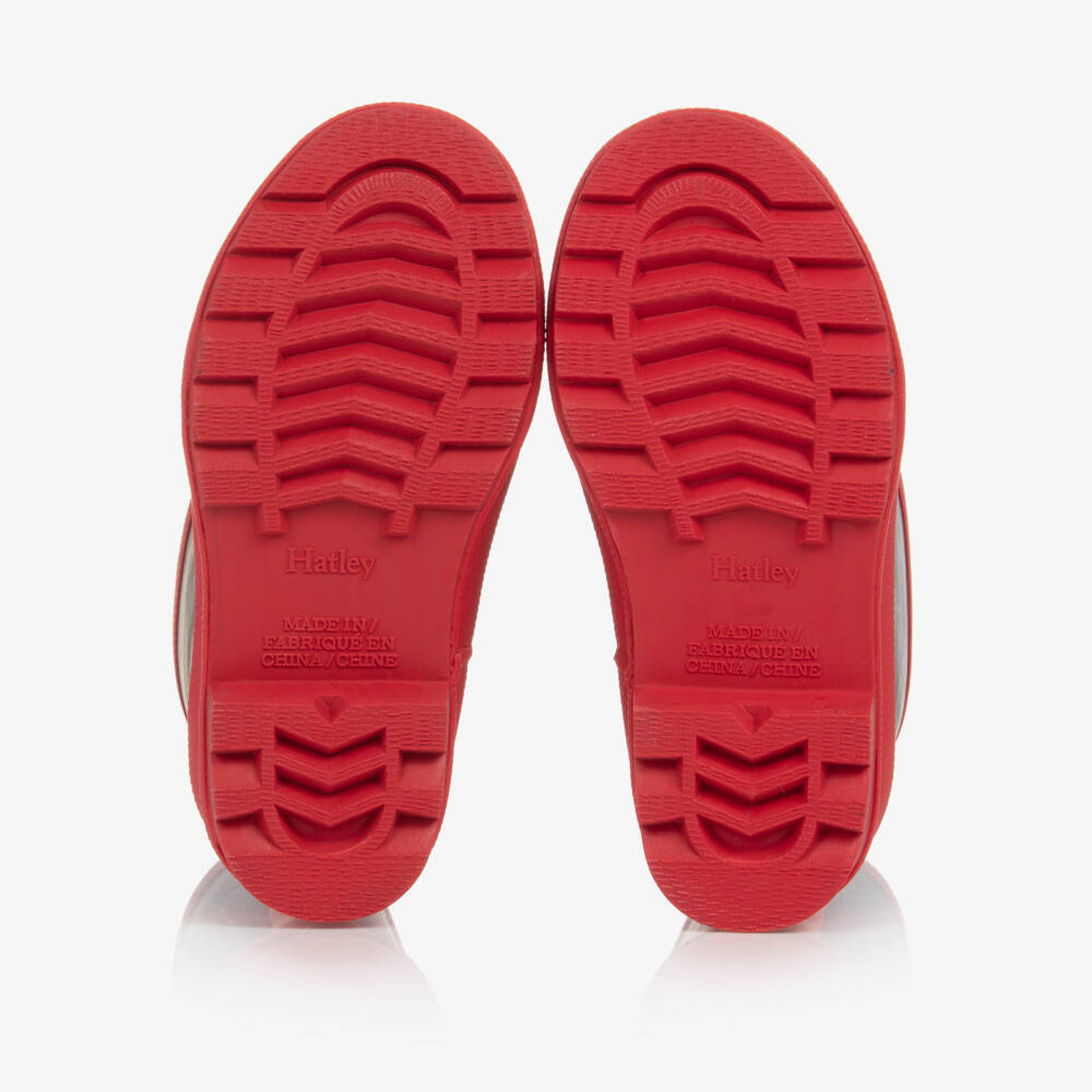 Hatley-Blue and Red Kids Rain Boots | Childrensalon Outlet