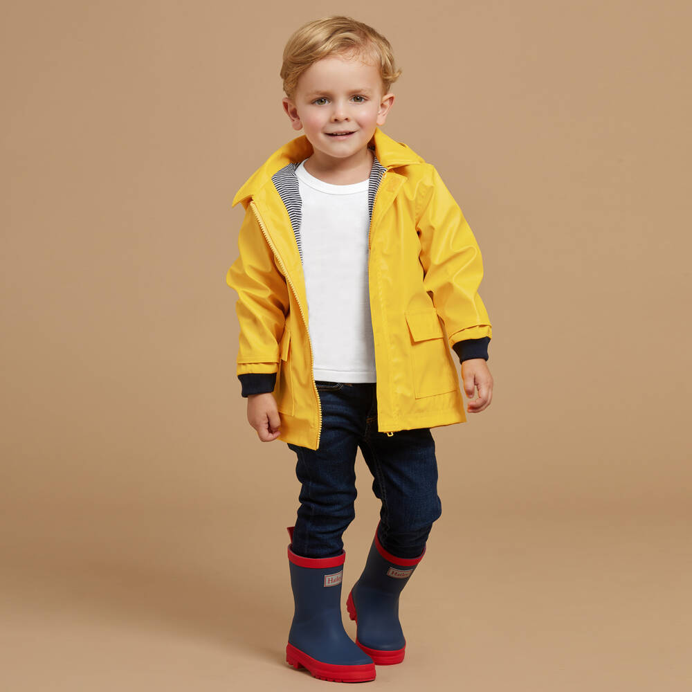 Hatley-Blue and Red Kids Rain Boots | Childrensalon Outlet