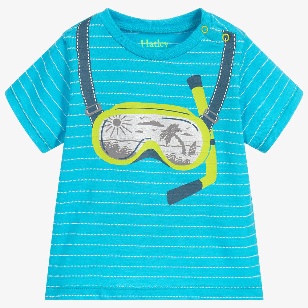 Hatley - Blue Cotton Snorkel T-Shirt | Childrensalon