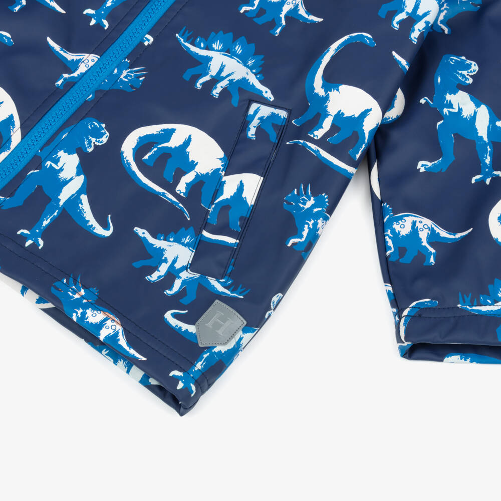 Hatley-Blue Dino Colour Change Raincoat | Childrensalon Outlet
