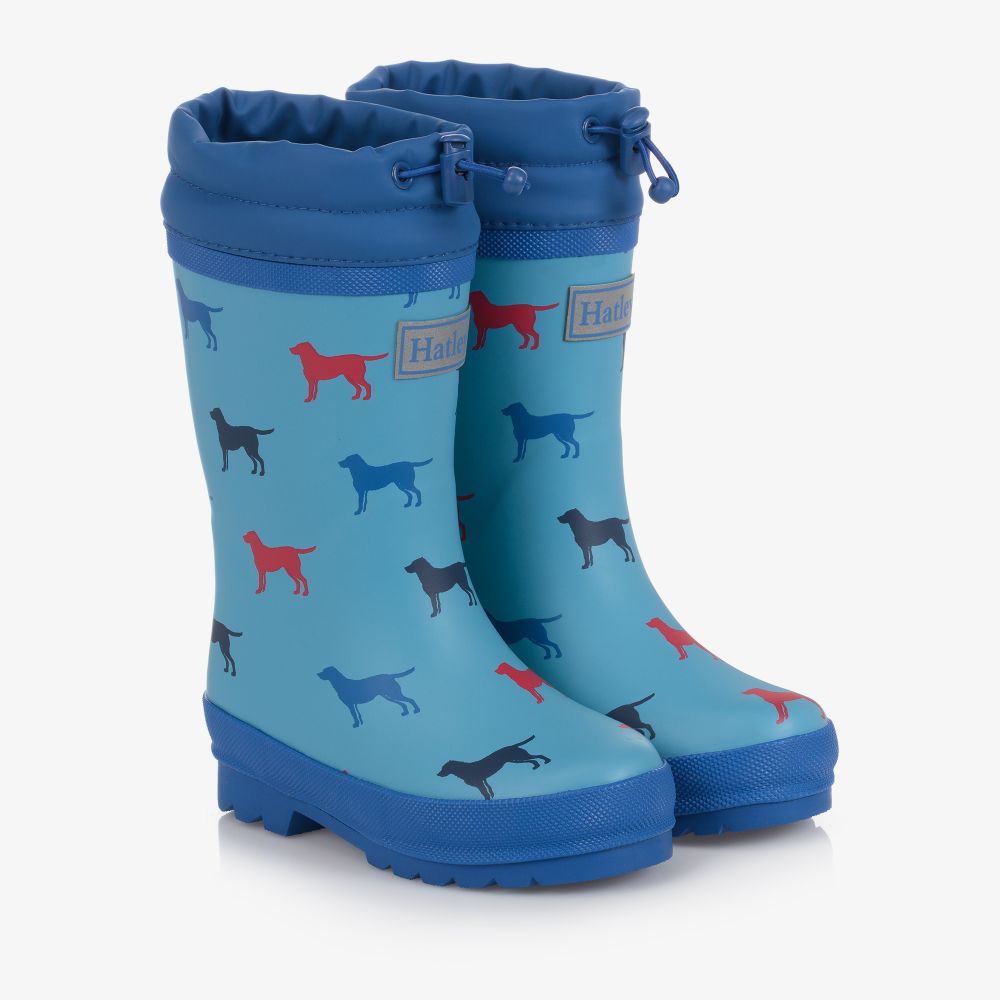 Hatley - Bottes de pluie bleues Chiens | Childrensalon