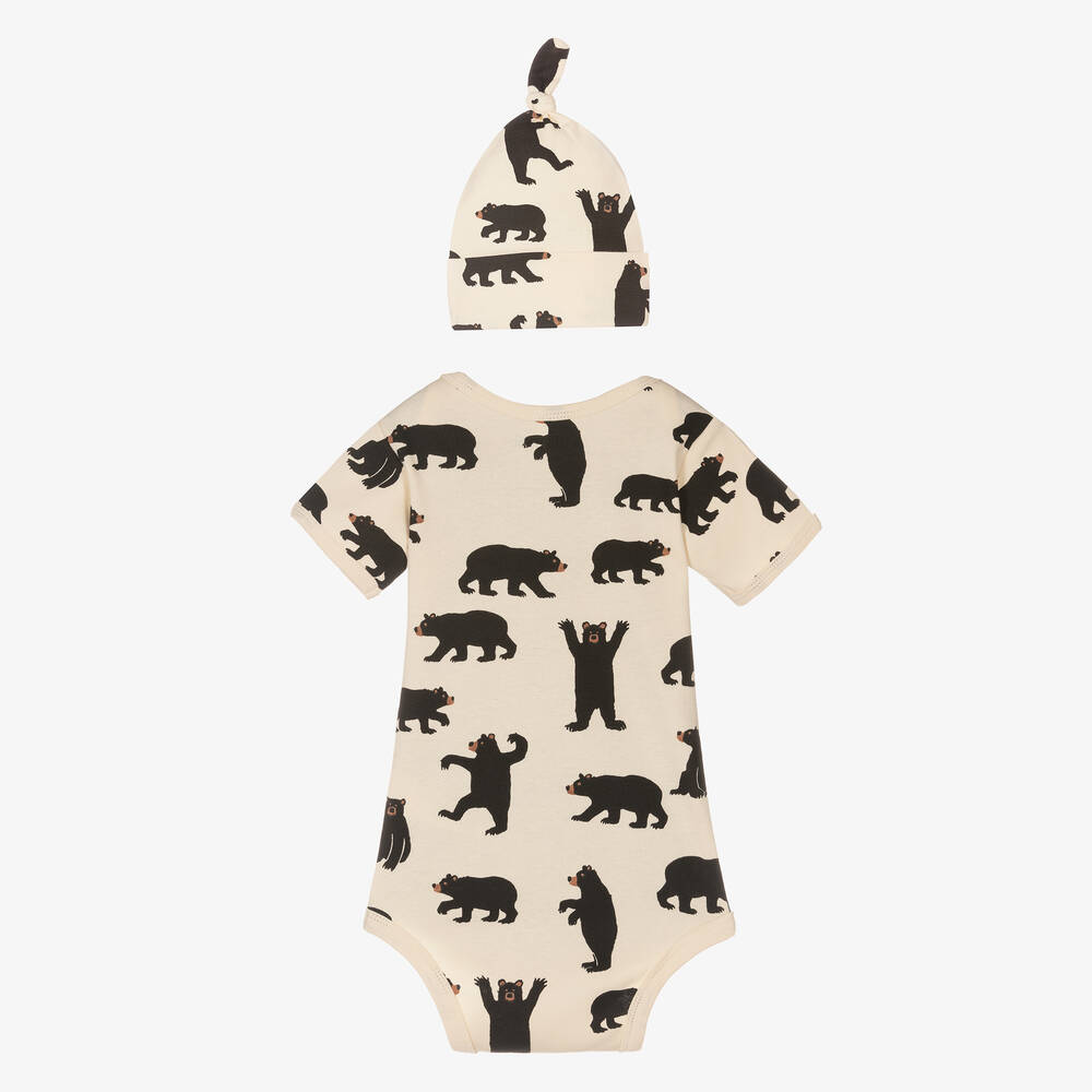 Hatley-Blue & Ivory Cotton Bodyvest & Hat Set | Childrensalon Outlet