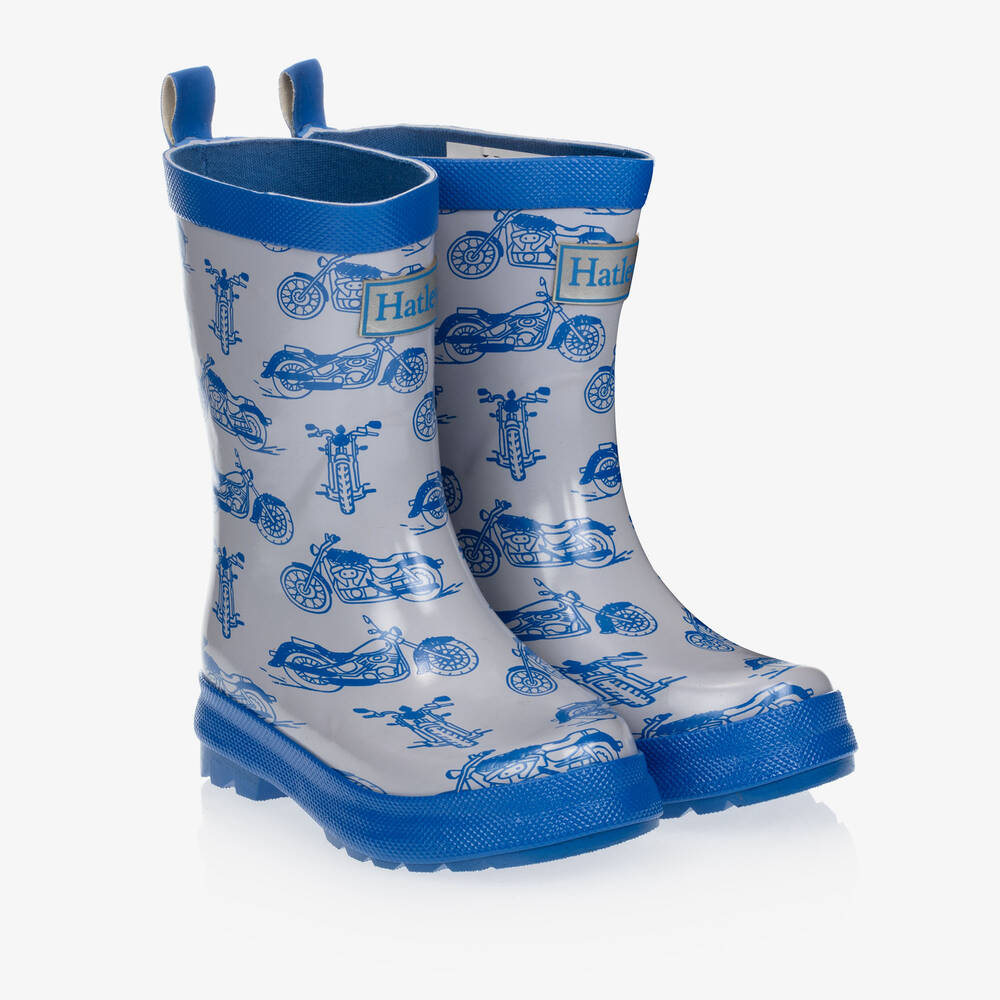 Hatley Blue Motorcycle Rain Boots Childrensalon Outlet