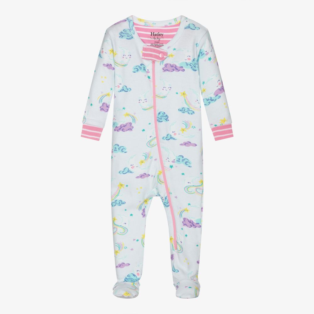 Hatley - Blue Organic Cotton Babygrow | Childrensalon