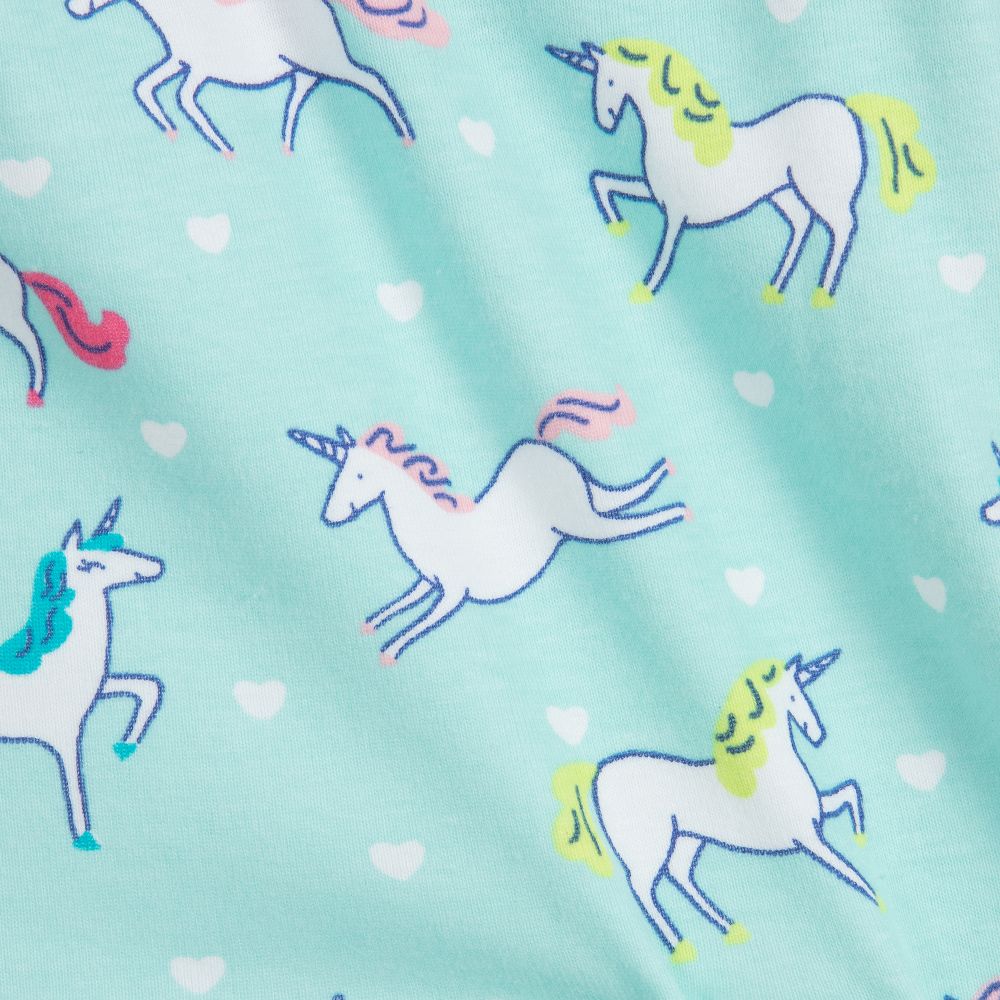 هاتلي-بيجاما قطن عضوي لون أزرق تركواز وزهري للمولودات | Childrensalon Outlet