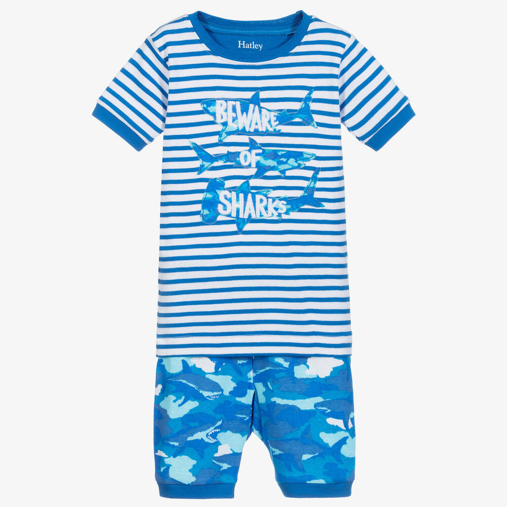 Hatley - Blauer Pyjama aus Biobaumwolle | Childrensalon