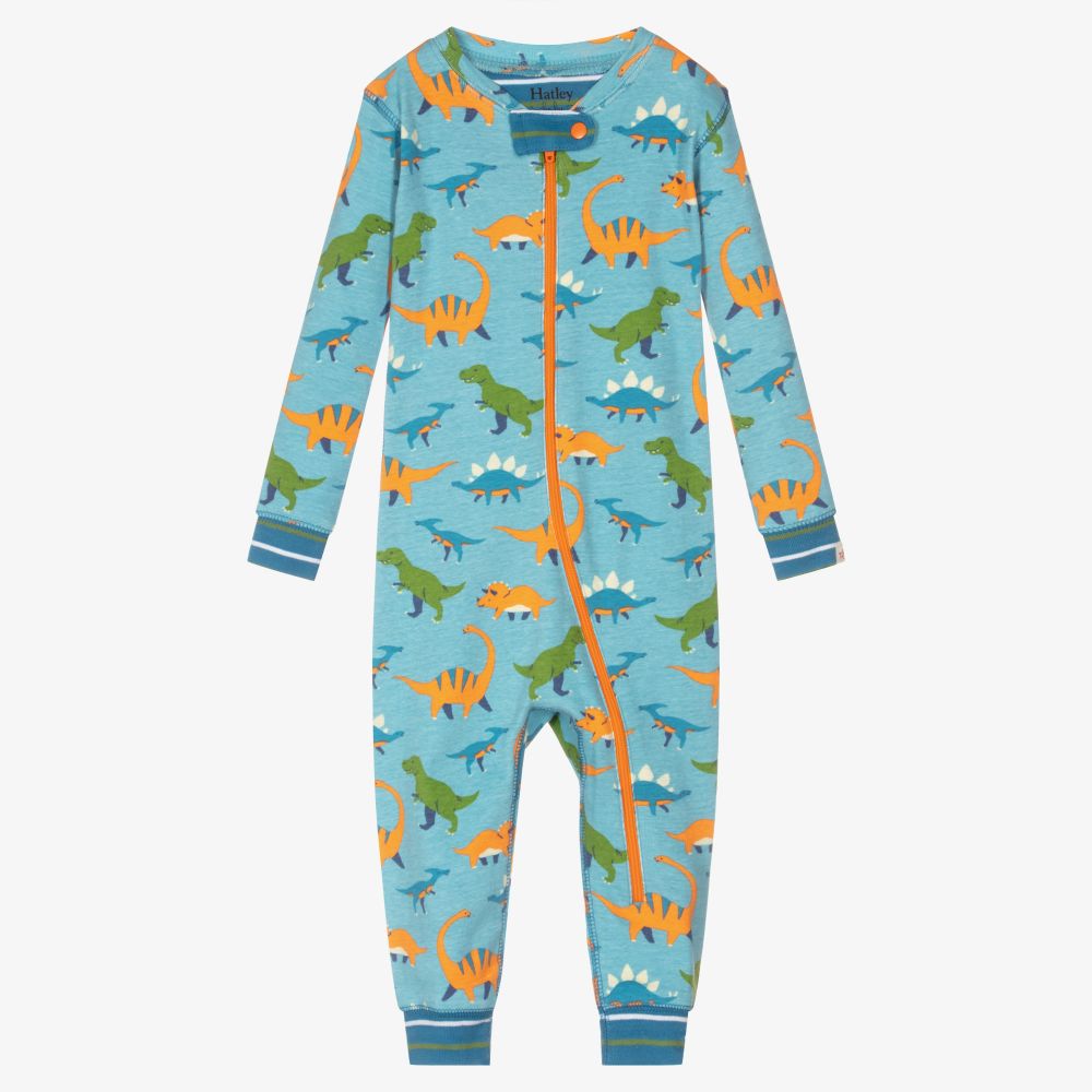 Hatley-Blue Organic Cotton Romper | Childrensalon Outlet